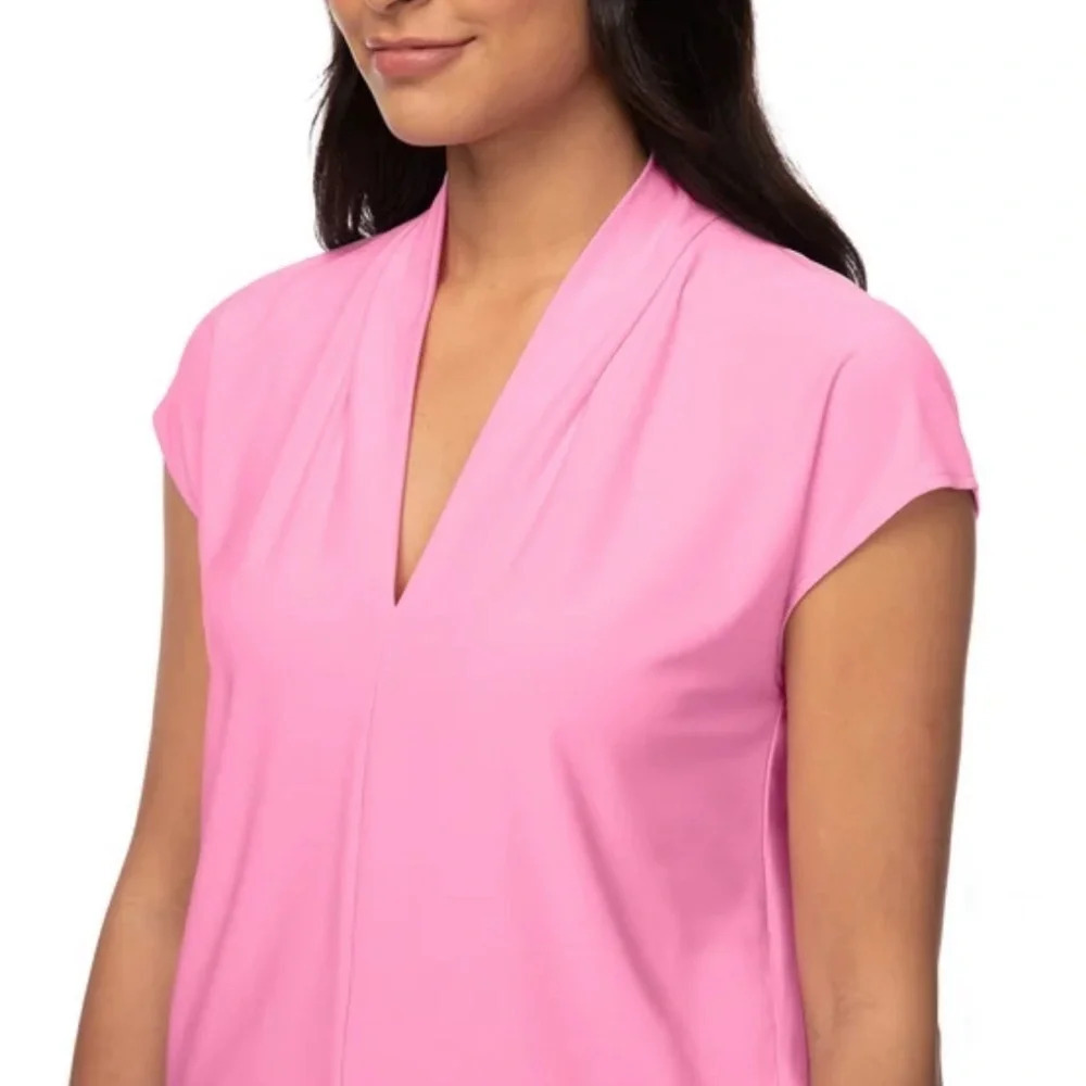 Buffalo Ladies' V-Neck Short Sleeve Blouse - Picture 10 of 15